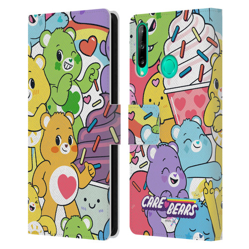 Care Bears Sweet And Savory Character Pattern Leather Book Wallet Case Cover For Huawei P40 lite E