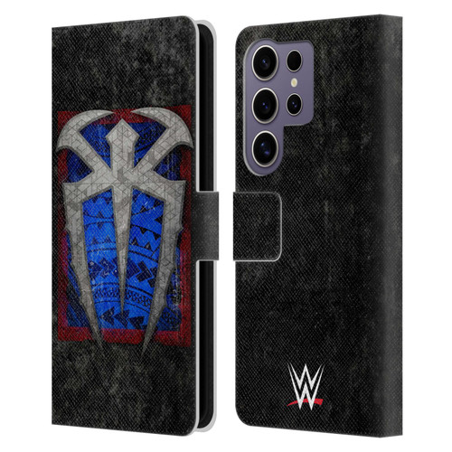 WWE Roman Reigns Distressed Logo Leather Book Wallet Case Cover For Samsung Galaxy S25 Ultra