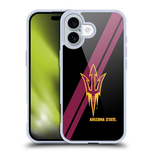 Arizona State University ASU Arizona State University Stripes Soft Gel Case for Apple iPhone 16