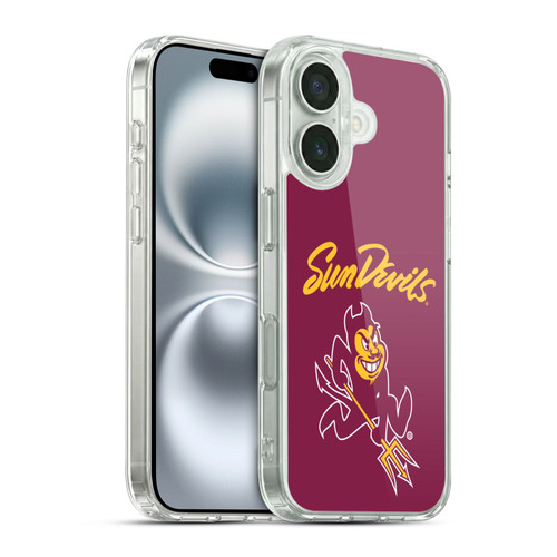 Arizona State University ASU Arizona State Art Sun Devils Soft Gel Case for Apple iPhone 16 & MagSafe