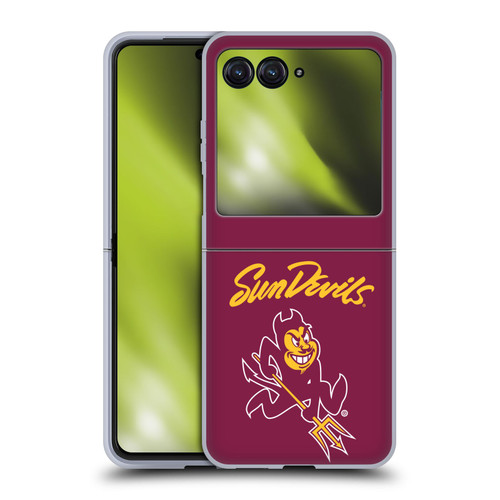 Arizona State University ASU Arizona State Art Sun Devils Soft Gel Case for Motorola Razr 40 Ultra / Razr+ 2023