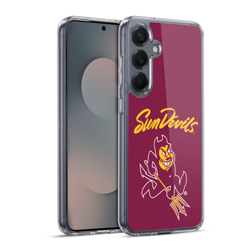 Arizona State University ASU Arizona State Art Sun Devils Soft Gel Case for Samsung Galaxy S25+ & MagSafe
