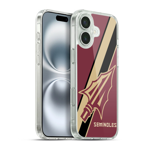 Florida State University FSU Florida State University Stripes Soft Gel Case for Apple iPhone 16 Plus & MagSafe
