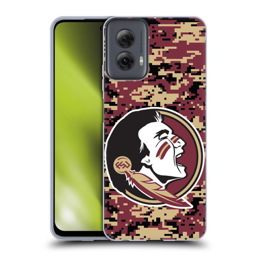 Florida State University FSU Florida State University Digital Camouflage Soft Gel Case for Motorola Moto G Power (2024)