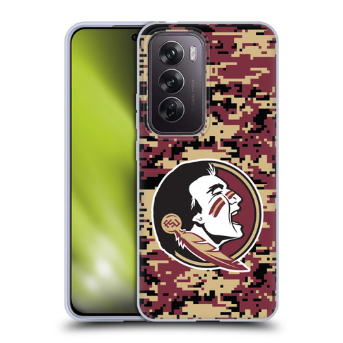 Florida State University FSU Florida State University Digital Camouflage Soft Gel Case for OPPO Reno12 Pro 5G