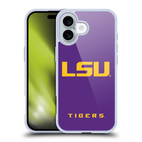 Louisiana State University LSU Louisiana State University Plain Soft Gel Case for Apple iPhone 16