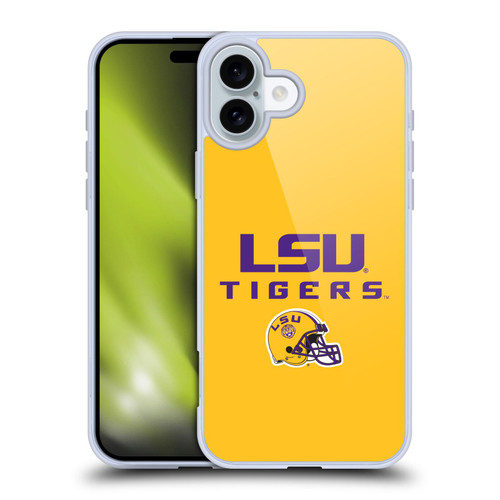 Louisiana State University LSU Louisiana State University Helmet Logotype Soft Gel Case for Apple iPhone 16 Plus