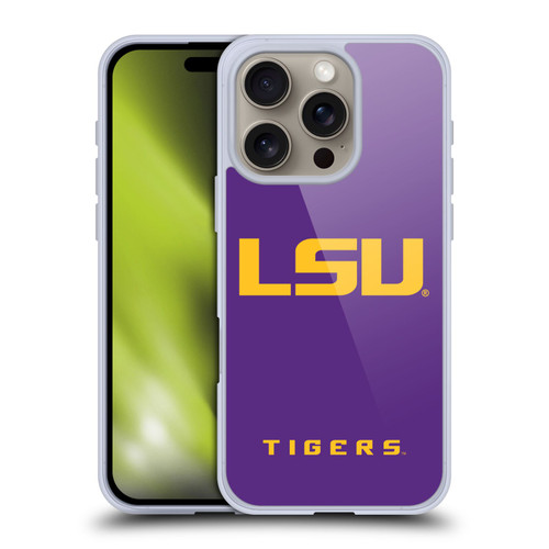 Louisiana State University LSU Louisiana State University LSU Plain Soft Gel Case for Apple iPhone 16 Pro Louisiana State University LSU Louisiana State University LSU Plain Soft Gel Case for Apple iPhone 16 Pro