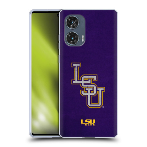 Louisiana State University LSU Louisiana State University Distressed Look Soft Gel Case for Motorola Edge 50 Fusion