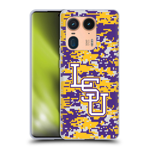 Louisiana State University LSU Louisiana State University Digital Camouflage Soft Gel Case for Motorola Edge 50 Ultra/X50 Ultra