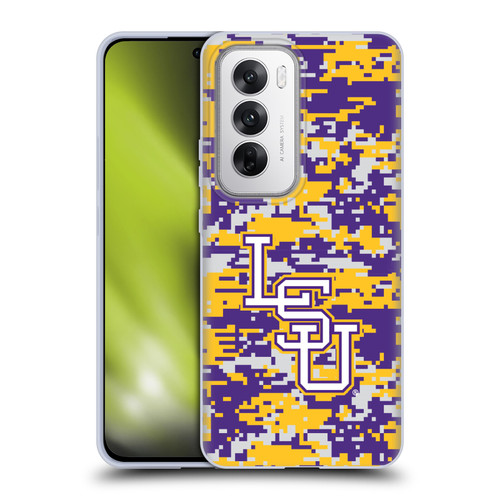 Louisiana State University LSU Louisiana State University Digital Camouflage Soft Gel Case for OPPO Reno12 5G