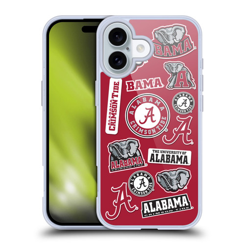 University Of Alabama UA The University Of Alabama Art Collage Soft Gel Case for Apple iPhone 16