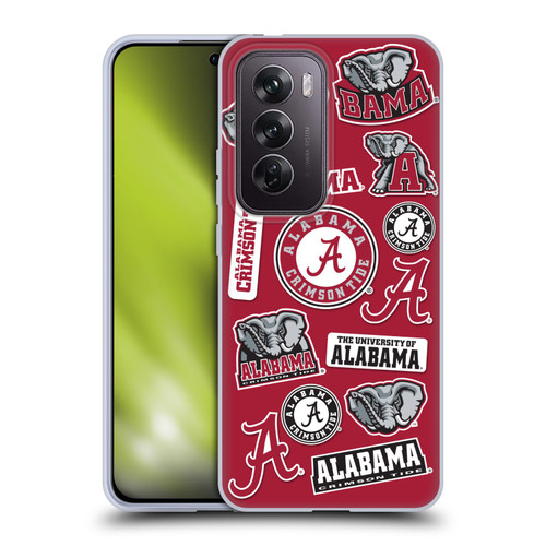 University Of Alabama UA The University Of Alabama Art Collage Soft Gel Case for OPPO Reno12 Pro 5G