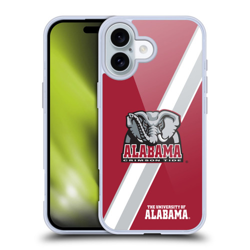 University Of Alabama UA The University Of Alabama Stripes Soft Gel Case for Apple iPhone 16