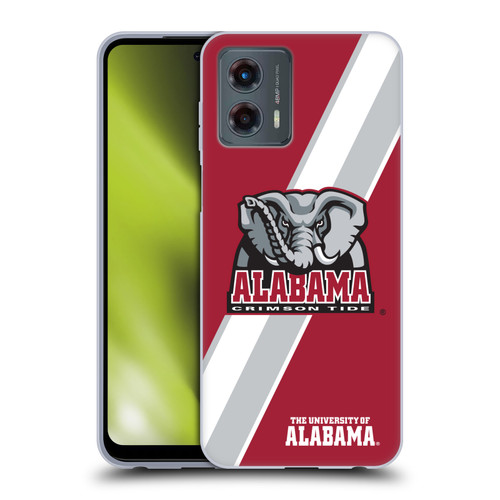 University Of Alabama UA The University Of Alabama Stripes Soft Gel Case for Motorola Moto G (2023)