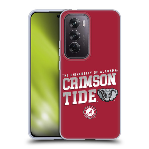 University Of Alabama UA The University Of Alabama Crimson Tide Soft Gel Case for OPPO Reno12 Pro 5G