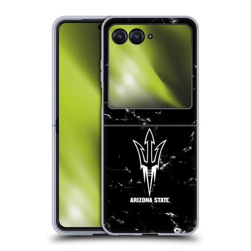 Arizona State University ASU Arizona State University Black And White Marble Soft Gel Case for Motorola Razr 40 Ultra / Razr+ 2023