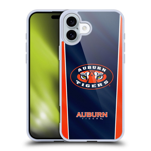 Auburn University AU Auburn University Banner Soft Gel Case for Apple iPhone 16 Plus