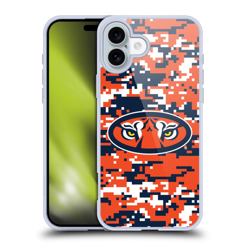 Auburn University AU Auburn University Digital Camouflage Soft Gel Case for Apple iPhone 16 Plus