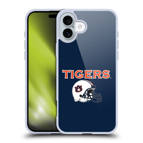 Auburn University AU Auburn University Helmet Logotype Soft Gel Case for Apple iPhone 16 Plus