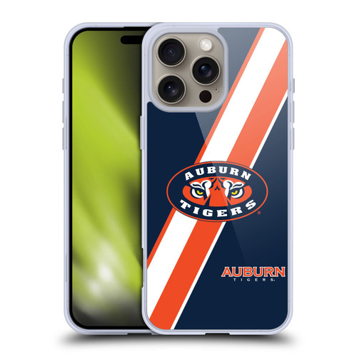 Auburn University AU Auburn University Stripes Soft Gel Case for Apple iPhone 16 Pro Max