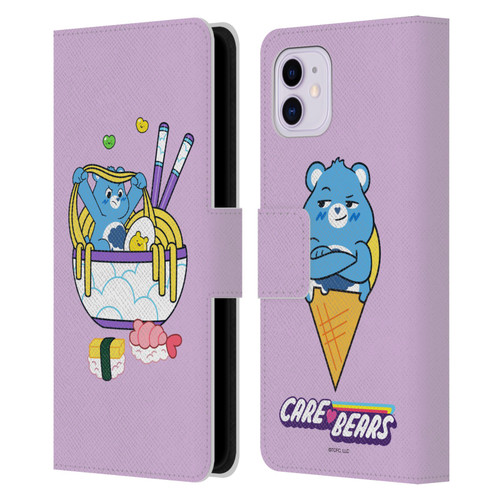 Care Bears Sweet And Savory Grumpy Ramen Sushi Leather Book Wallet Case Cover For Apple iPhone 11