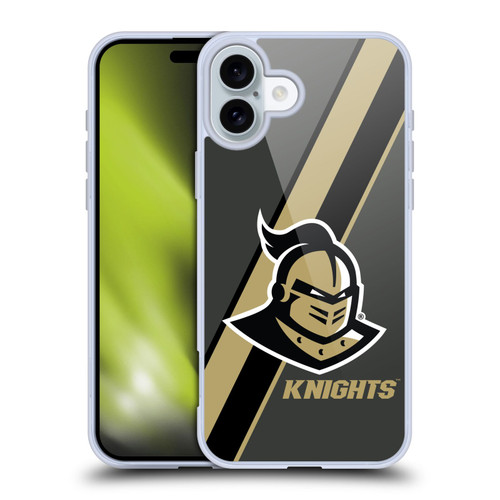 University Of Central Florida UCF University Of Central Florida Stripes Soft Gel Case for Apple iPhone 16 Plus