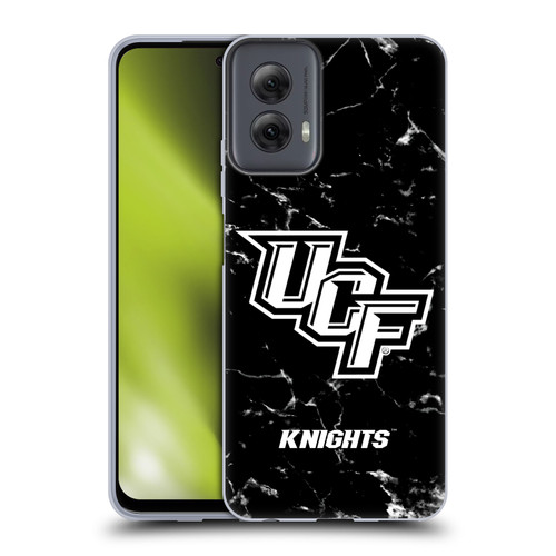 University Of Central Florida UCF University Of Central Florida Black And White Marble Soft Gel Case for Motorola Moto G Power (2024)