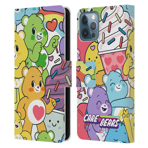 Care Bears Sweet And Savory Character Pattern Leather Book Wallet Case Cover For Apple iPhone 12 / iPhone 12 Pro
