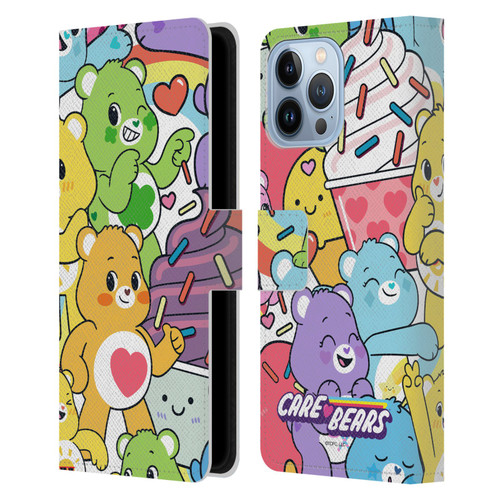 Care Bears Sweet And Savory Character Pattern Leather Book Wallet Case Cover For Apple iPhone 13 Pro Max