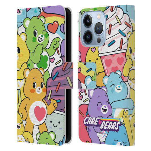 Care Bears Sweet And Savory Character Pattern Leather Book Wallet Case Cover For Apple iPhone 13 Pro