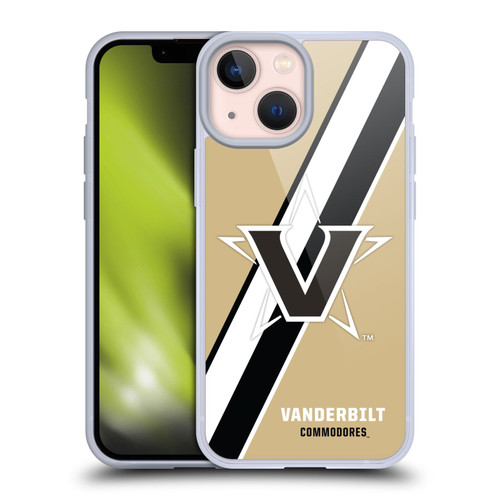 Vanderbilt University Vandy Vanderbilt University Stripes Soft Gel Case for Apple iPhone 13 Mini