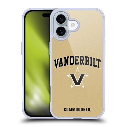 Vanderbilt University Vandy Vanderbilt University Campus Logotype Soft Gel Case for Apple iPhone 16