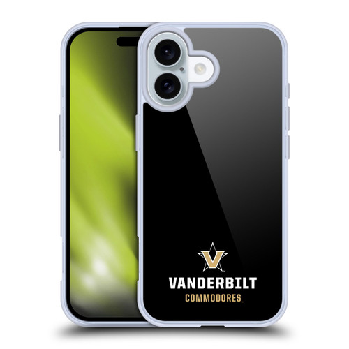 Vanderbilt University Vandy Vanderbilt University Logotype Soft Gel Case for Apple iPhone 16
