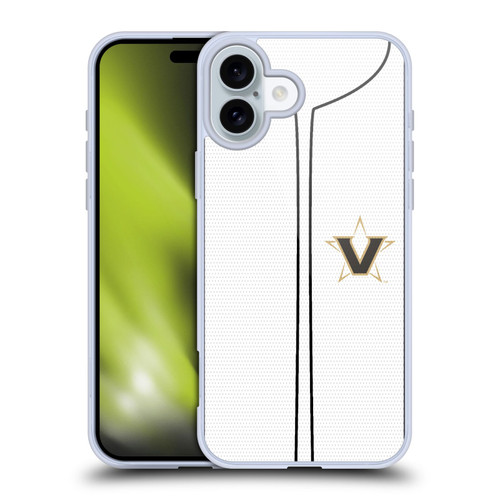 Vanderbilt University Vandy Vanderbilt University Baseball Jersey Soft Gel Case for Apple iPhone 16 Plus