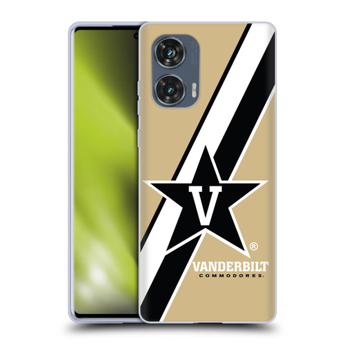 Vanderbilt University Vandy Vanderbilt University Stripes Soft Gel Case for Motorola Edge 50 Fusion