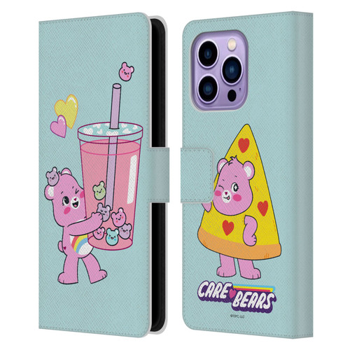 Care Bears Sweet And Savory Cheer Drink Leather Book Wallet Case Cover For Apple iPhone 14 Pro Max