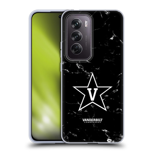 Vanderbilt University Vandy Vanderbilt University Black And White Marble Soft Gel Case for OPPO Reno12 Pro 5G