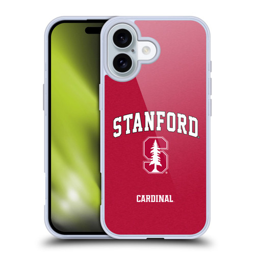 Stanford University The Farm Stanford University Campus Logotype Soft Gel Case for Apple iPhone 16