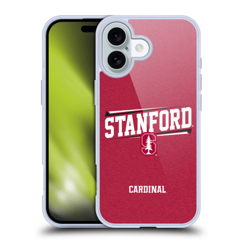 Stanford University The Farm Stanford University Double Bar Soft Gel Case for Apple iPhone 16