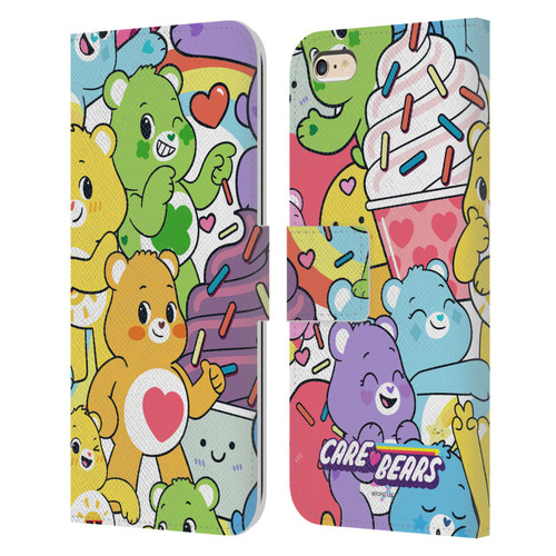 Care Bears Sweet And Savory Character Pattern Leather Book Wallet Case Cover For Apple iPhone 6 Plus / iPhone 6s Plus