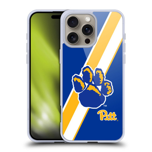 University Of Pittsburgh University Of Pittsburgh Stripes Soft Gel Case for Apple iPhone 16 Pro Max