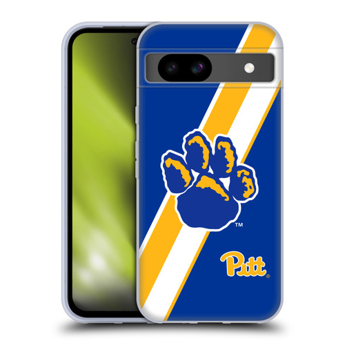 University Of Pittsburgh University Of Pittsburgh Stripes Soft Gel Case for Google Pixel 8a