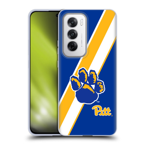 University Of Pittsburgh University Of Pittsburgh Stripes Soft Gel Case for OPPO Reno12 5G