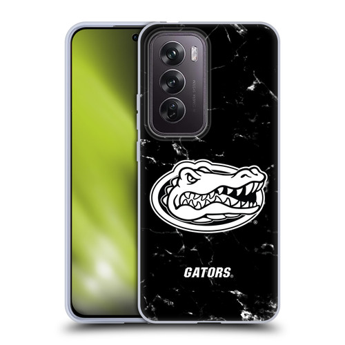 University Of Florida UF University Of Florida Black And White Marble Soft Gel Case for OPPO Reno12 Pro 5G