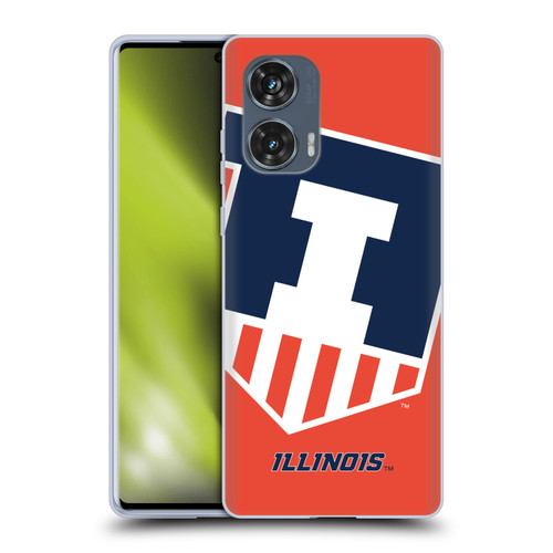University Of Illinois U Of I University Of Illinois Oversized Icon Soft Gel Case for Motorola Edge 50 Fusion