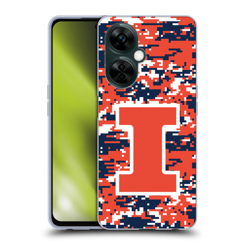 University Of Illinois U Of I University Of Illinois Digital Camouflage Soft Gel Case for OnePlus Nord N30
