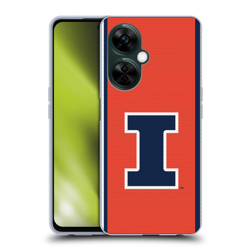 University Of Illinois U Of I University Of Illinois Football Jersey Soft Gel Case for OnePlus Nord N30