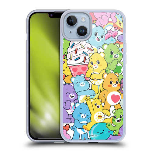 Care Bears Sweet And Savory Character Pattern Soft Gel Case for Apple iPhone 14 Plus