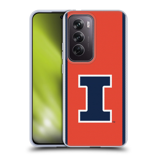 University Of Illinois U Of I University Of Illinois Football Jersey Soft Gel Case for OPPO Reno12 Pro 5G